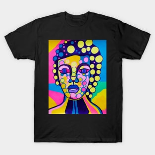 Bumpy Portrait in Circles Dots T-Shirt